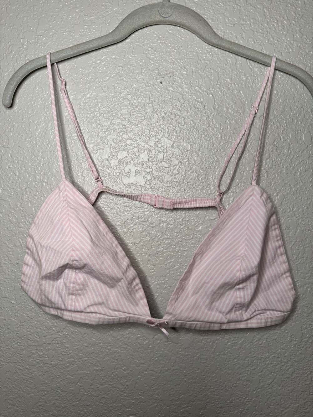 SKIMS Cotton Poplin Triangle Bralette Cherry Blossom Stripe
